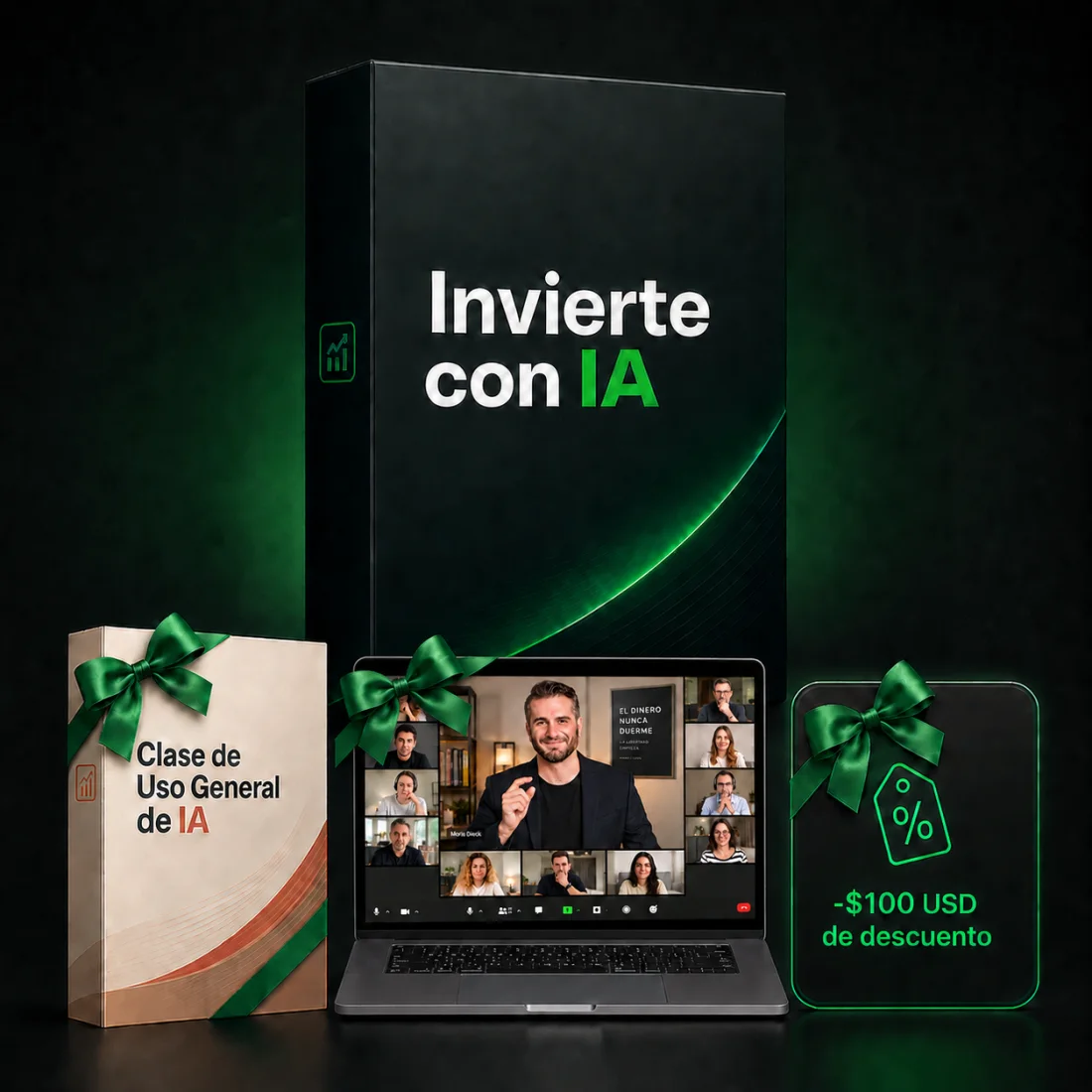 Programa Invierte con IA acompañado de sus tres bonos especiales